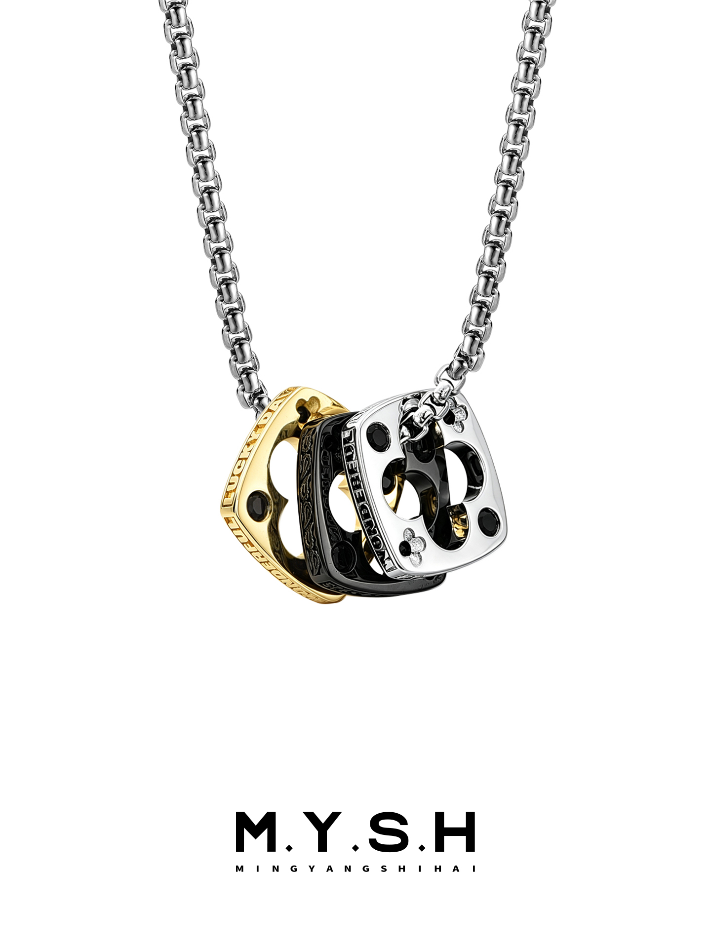 S925 Silver Triple Clover Lucky Pendant Necklace