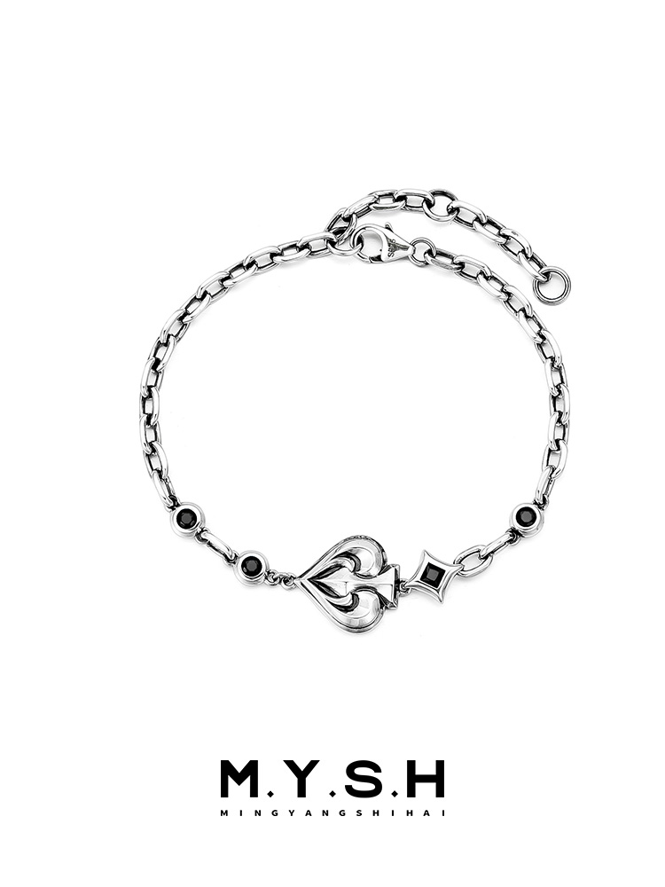 S925 Silver Lucky Spade Bracelet
