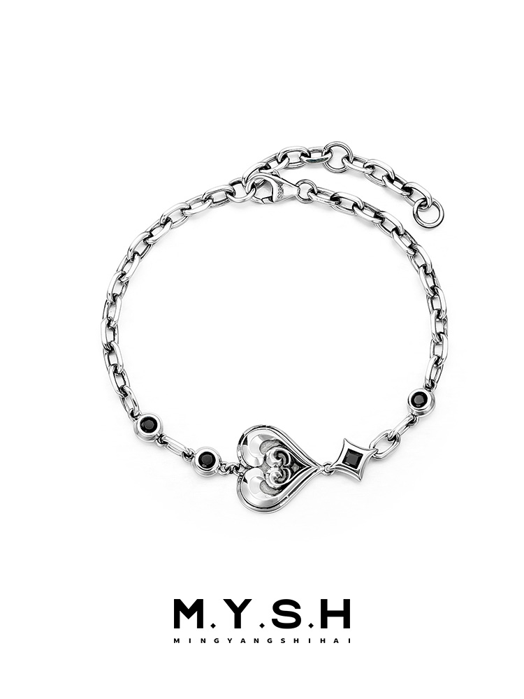 S925 Silver Lucky Heart Bracelet-MYSH