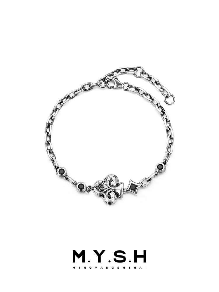 S925 Silver Lucky Club Bracelet-MYSH