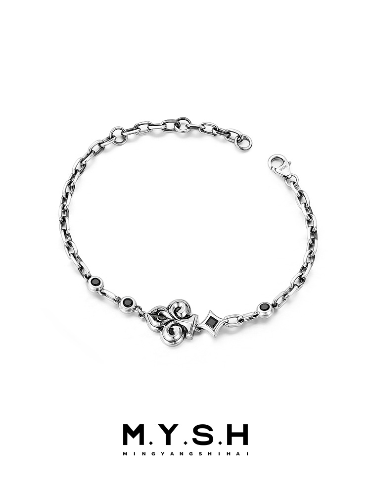 S925 Silver Lucky Club Bracelet-MYSH