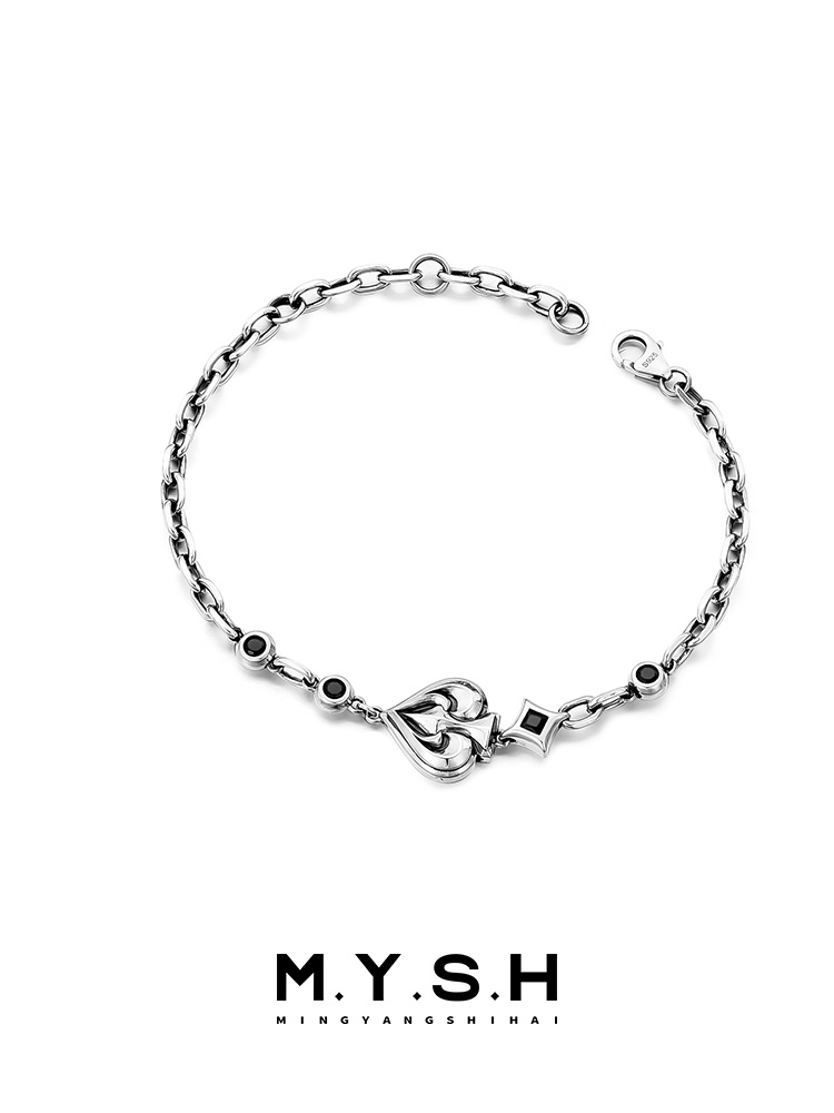 S925 Silver Lucky Spade Bracelet