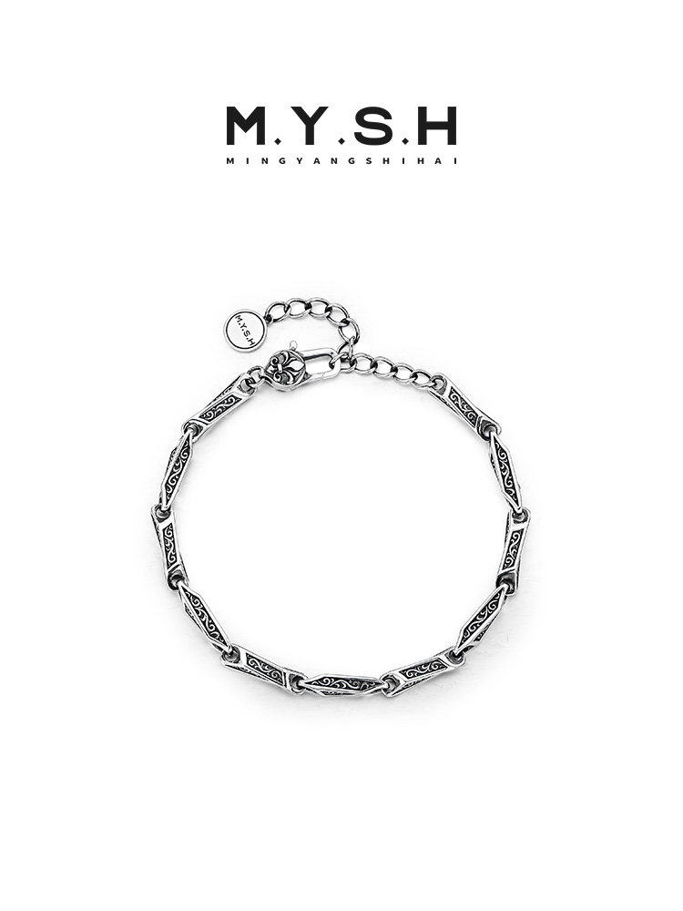 S925 Silver Fleur-de-Lis Adjustable Bracelet