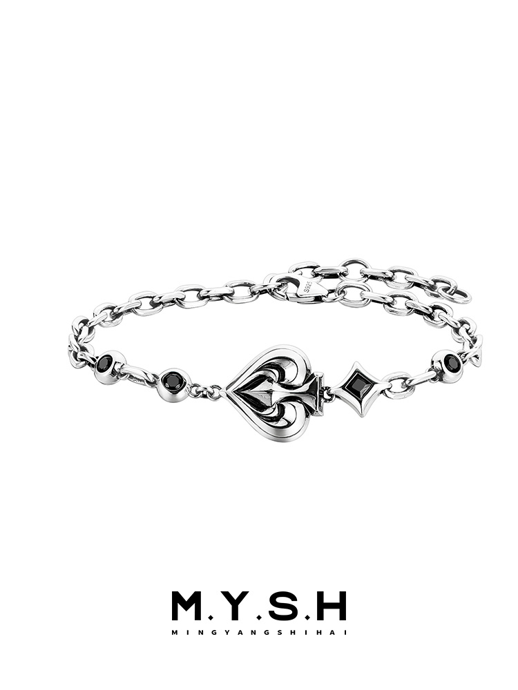 S925 Silver Lucky Spade Bracelet