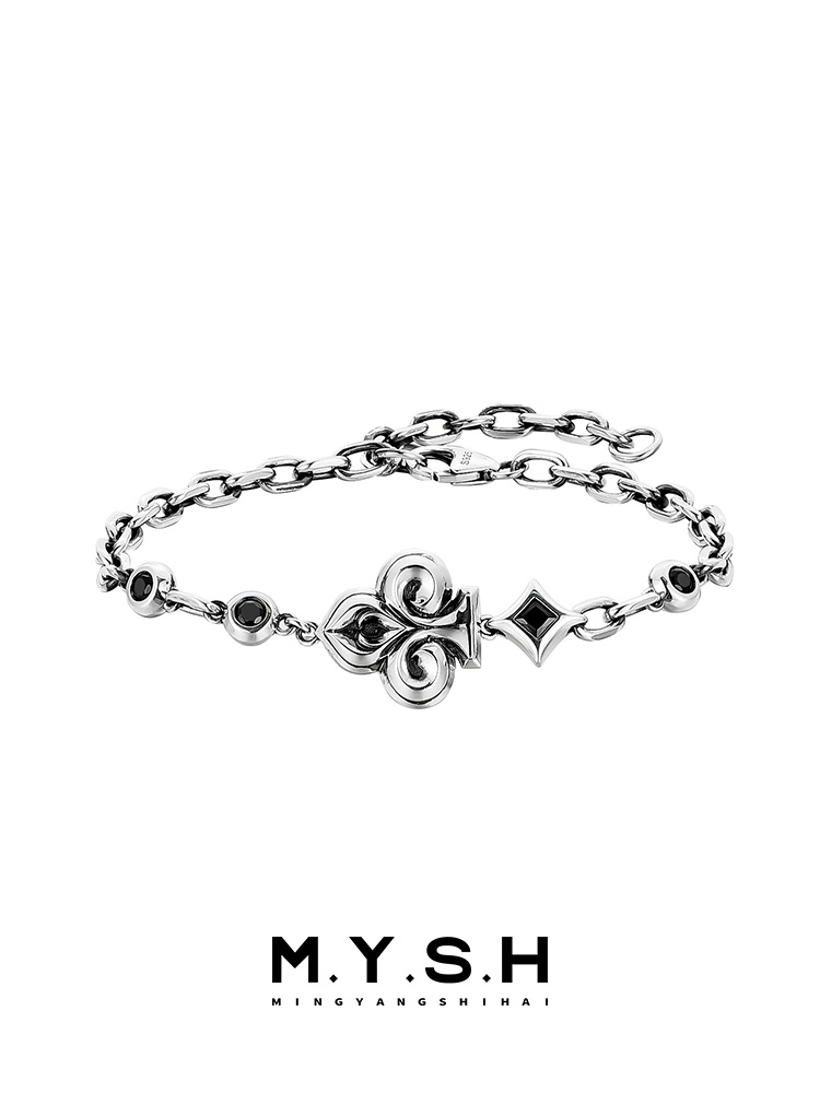 S925 Silver Lucky Club Bracelet-MYSH