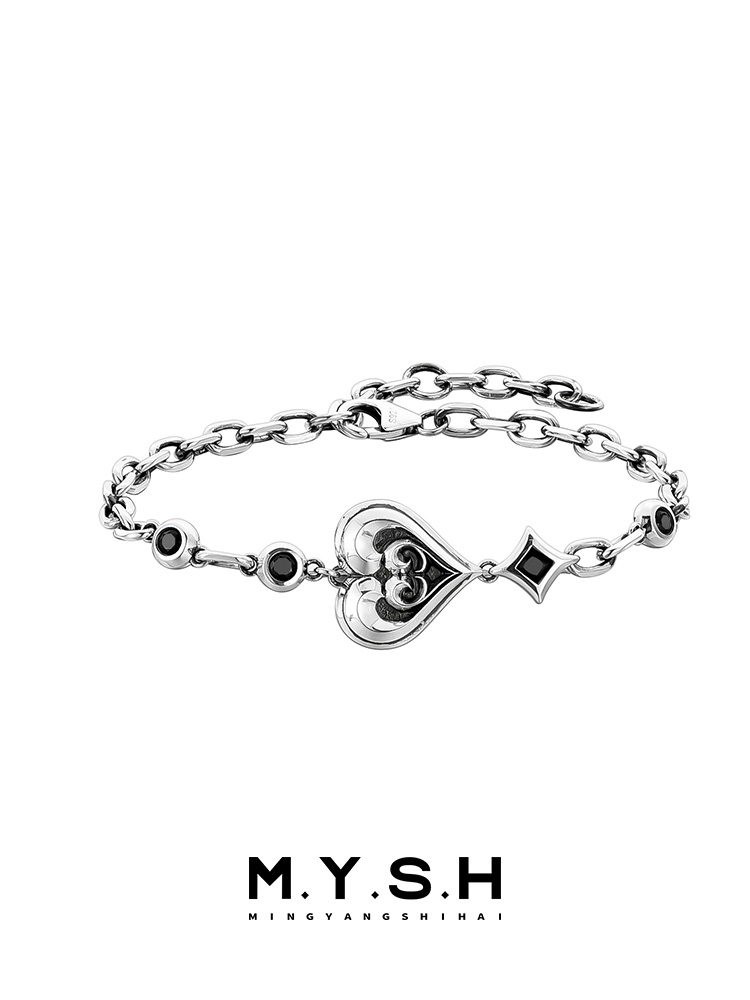 S925 Silver Lucky Heart Bracelet-MYSH