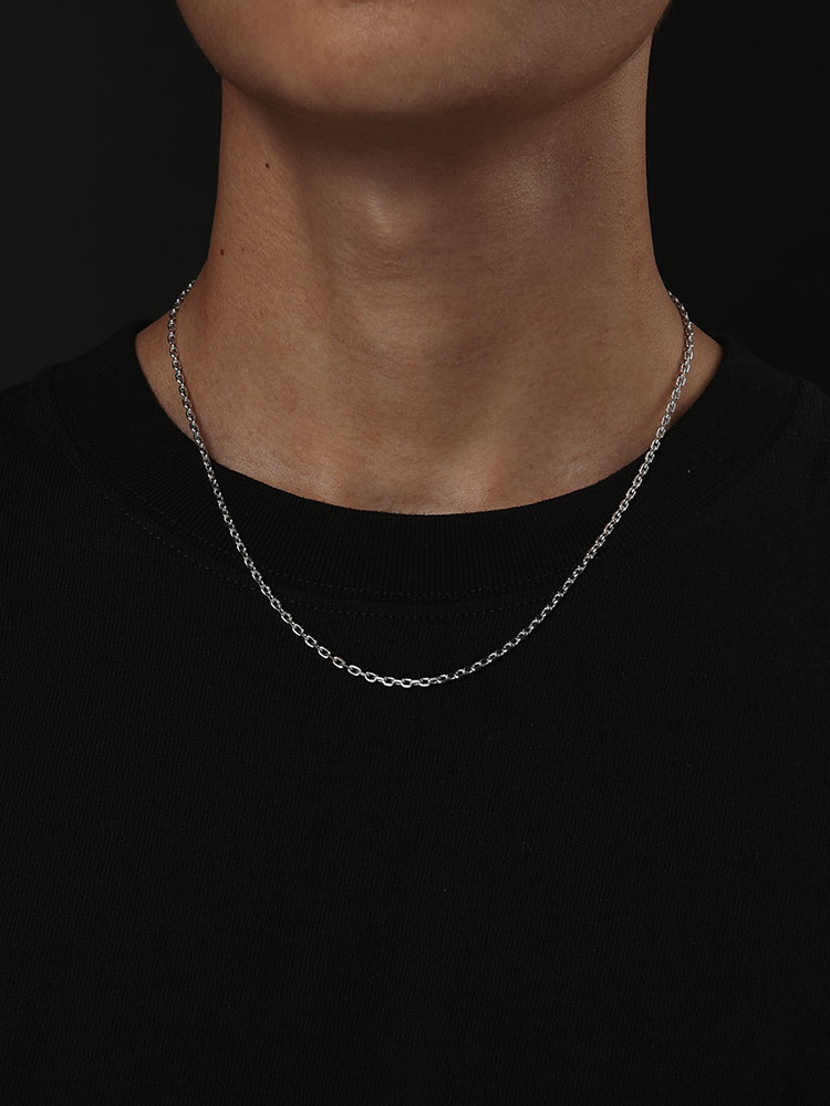 Sterling Silver Thin Box Chain Necklace