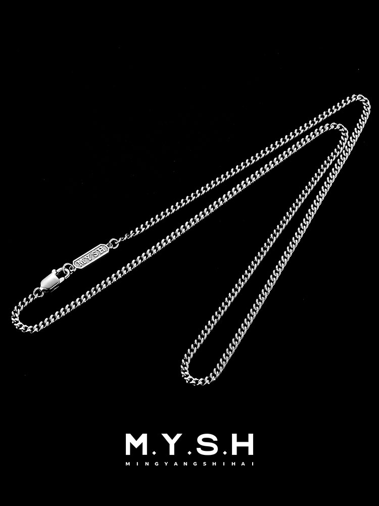 Sterling Silver Hexagonal Box Chain Necklace