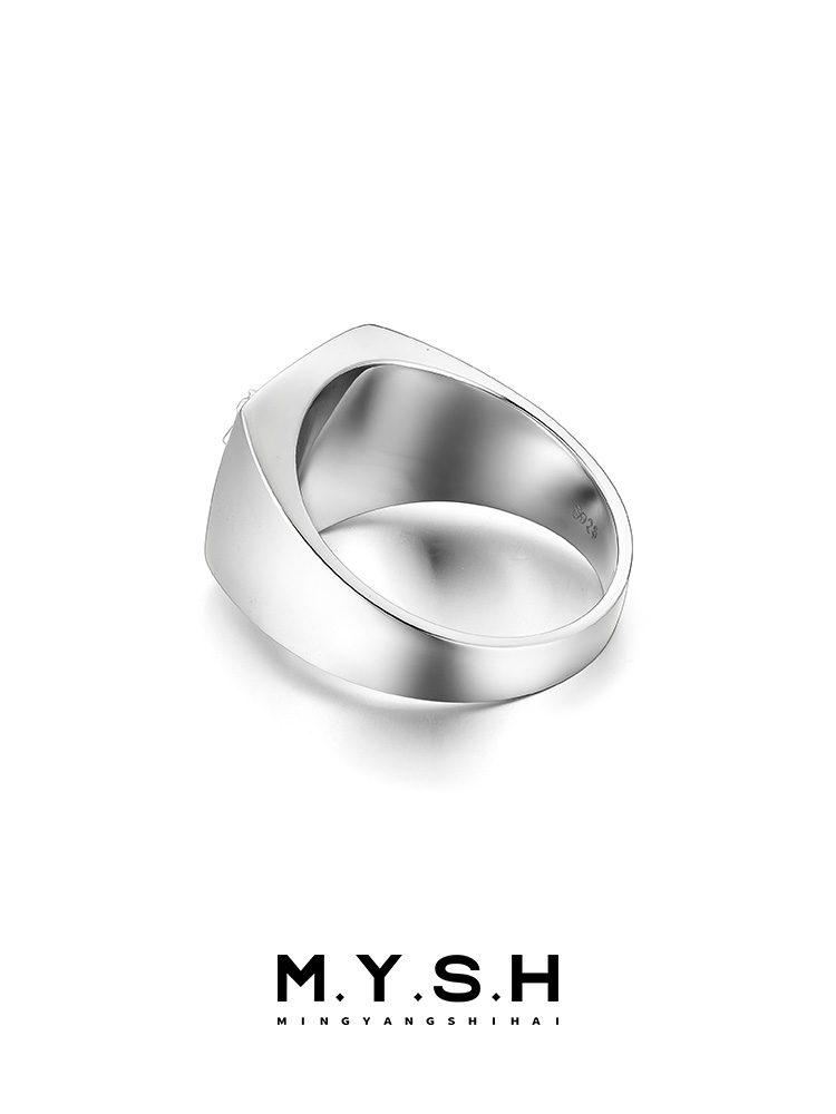 S925 Silver Rearing Horse Signet Ring