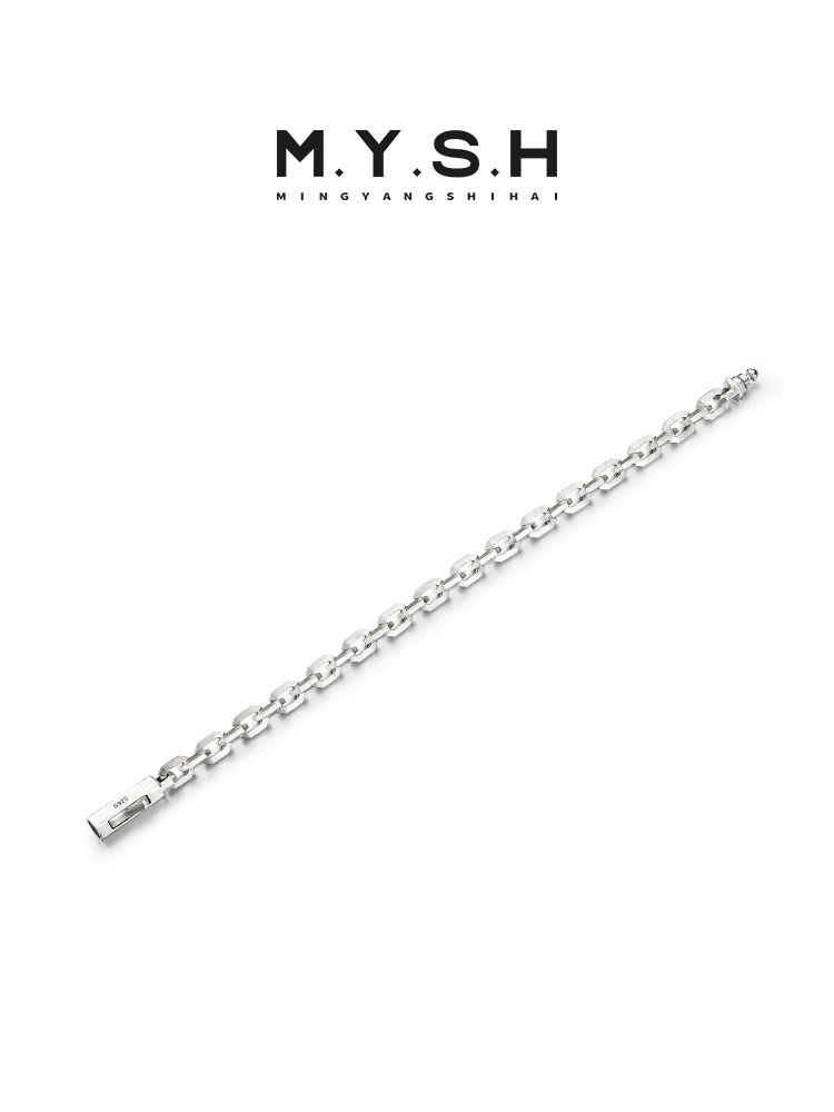 Rugged Square Link 925 Silver Bracelet – 2.0