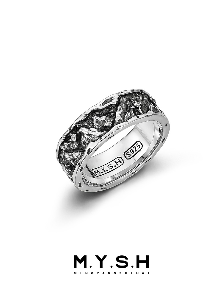 S925 Silver Mountain Sea Vow Ring