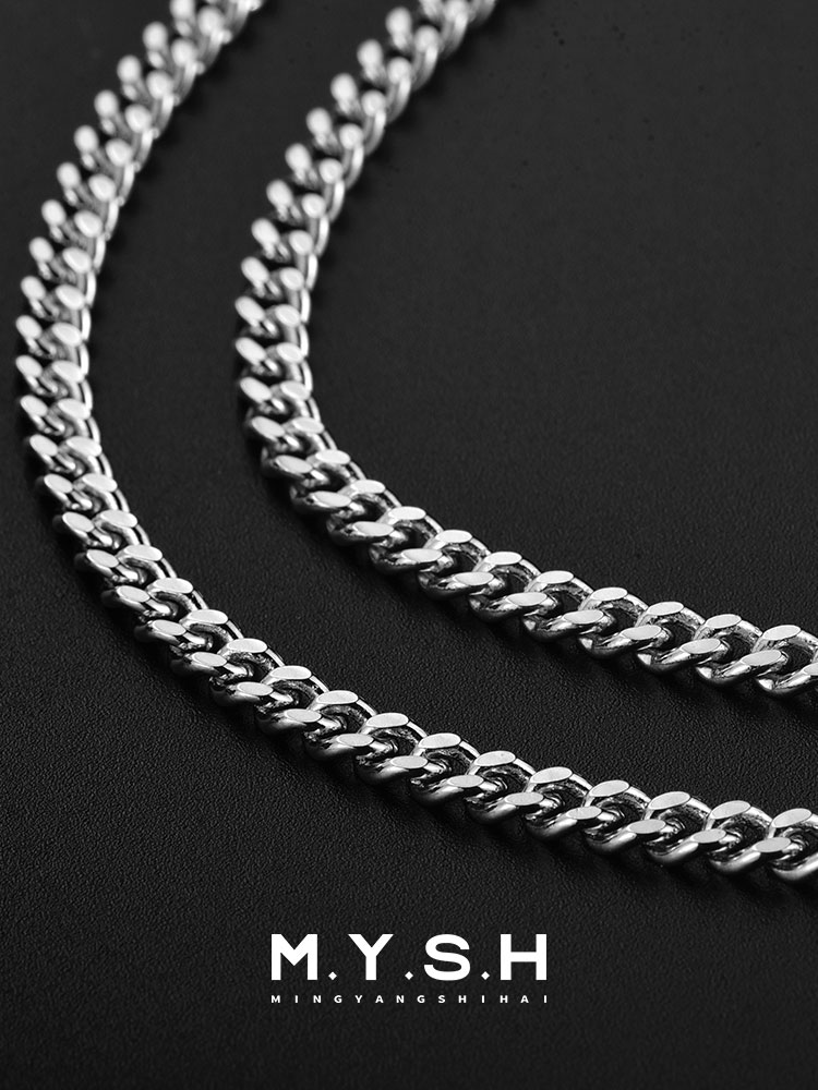 Cuban Link Silver Chain Necklace