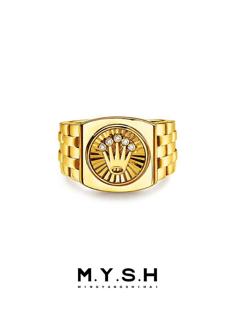 Luxury Crown Signet Ring for Men