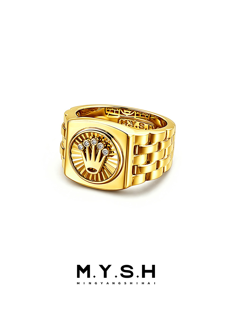 Luxury Crown Signet Ring for Men