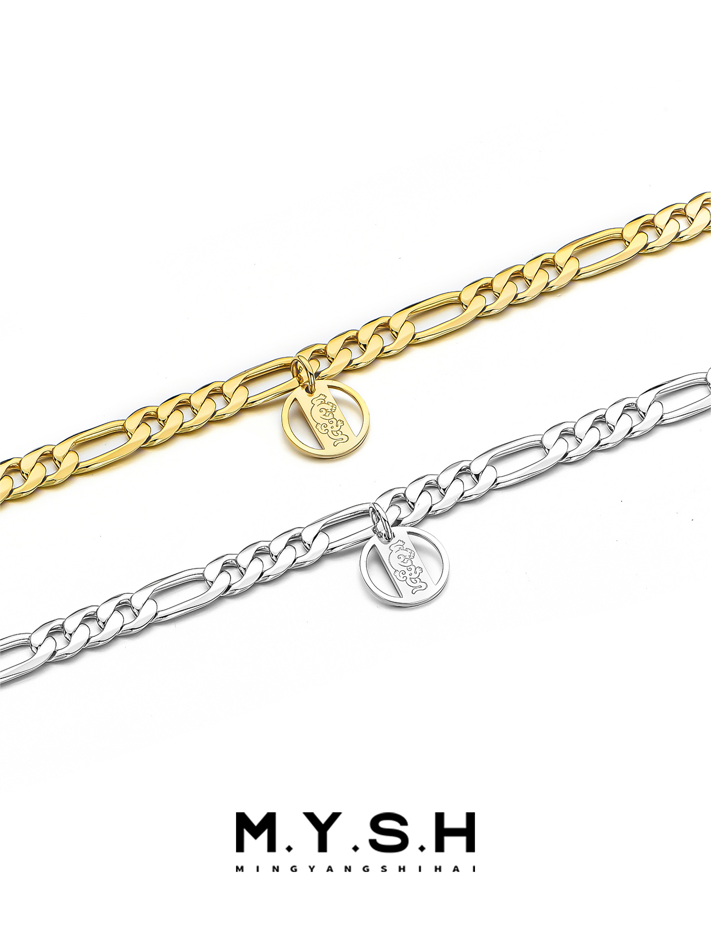 S925 Silver Figaro Chain Bracelet for Men