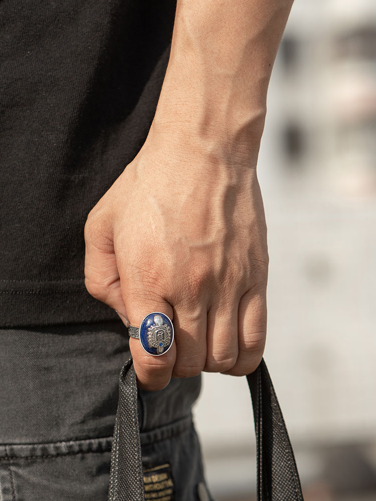 S925 Silver The Vampire Diaries Damon Salvatore Daylight Ring