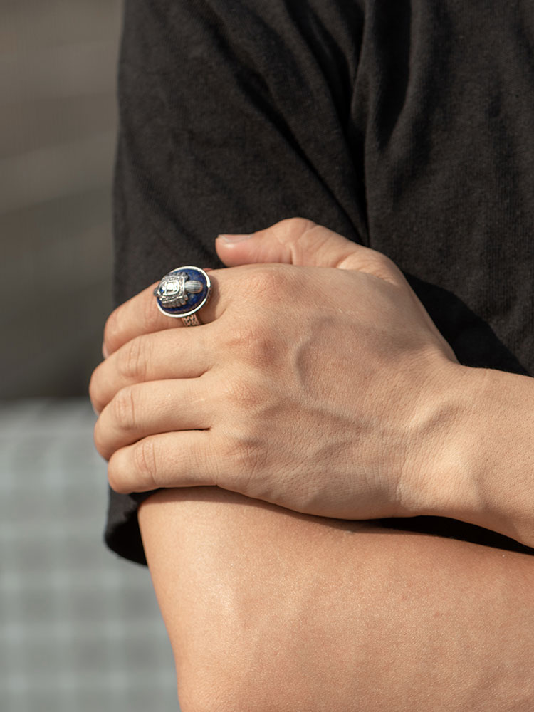 S925 Silver The Vampire Diaries Damon Salvatore Daylight Ring