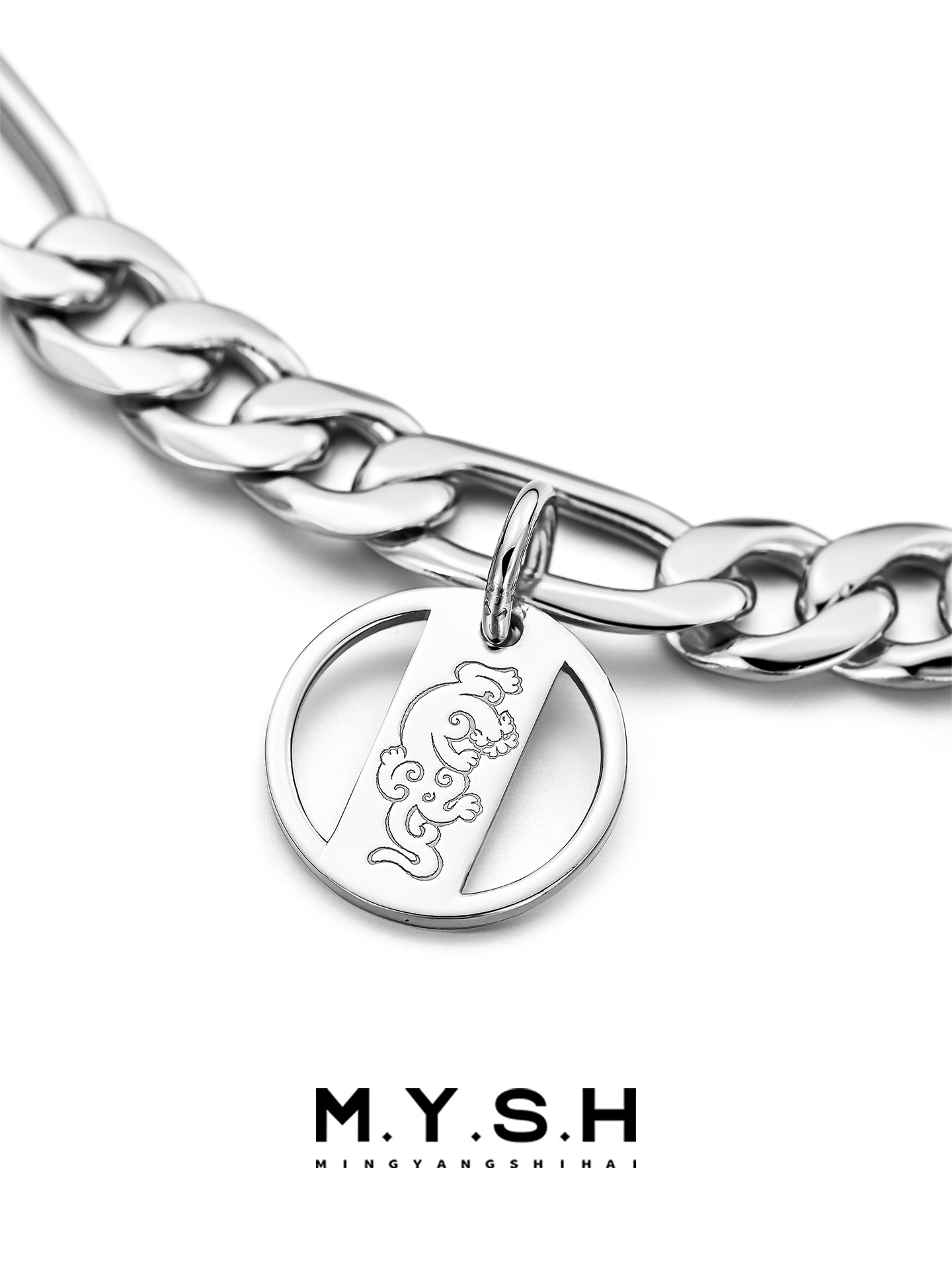 S925 Silver Figaro Chain Bracelet for Men