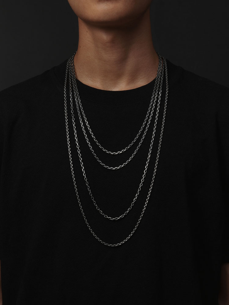 Sterling Silver Vintage Curb Chain Necklace