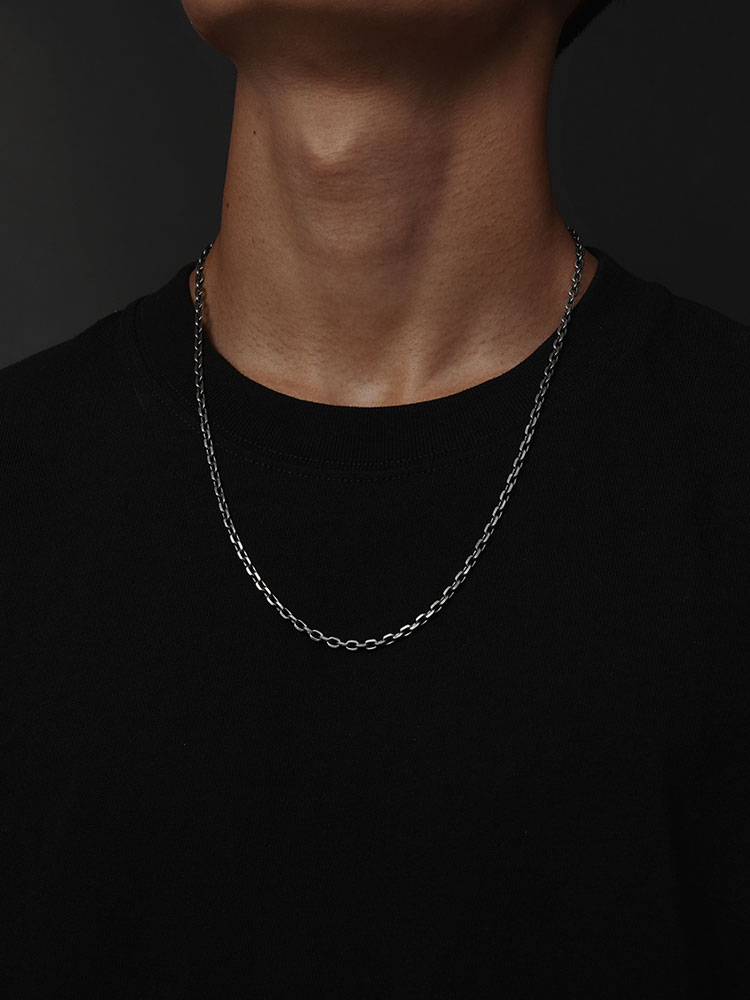 Sterling Silver Vintage Curb Chain Necklace