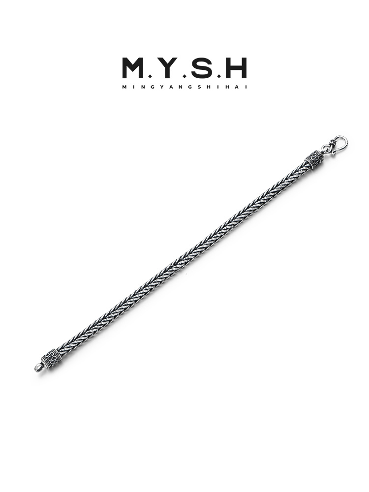 S925 Silver Vintage Braided Rope Bracelet