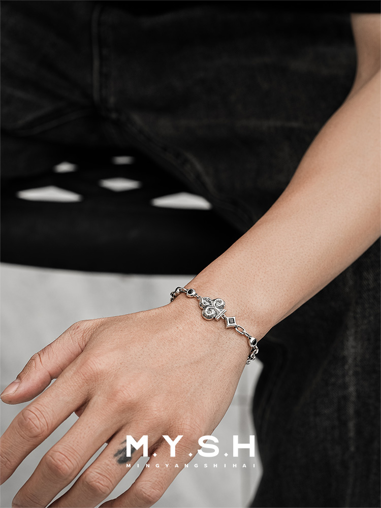 S925 Silver Lucky Club Bracelet-MYSH