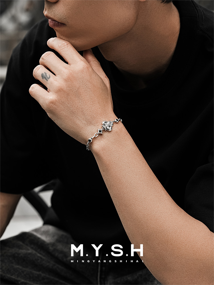 S925 Silver Lucky Club Bracelet-MYSH