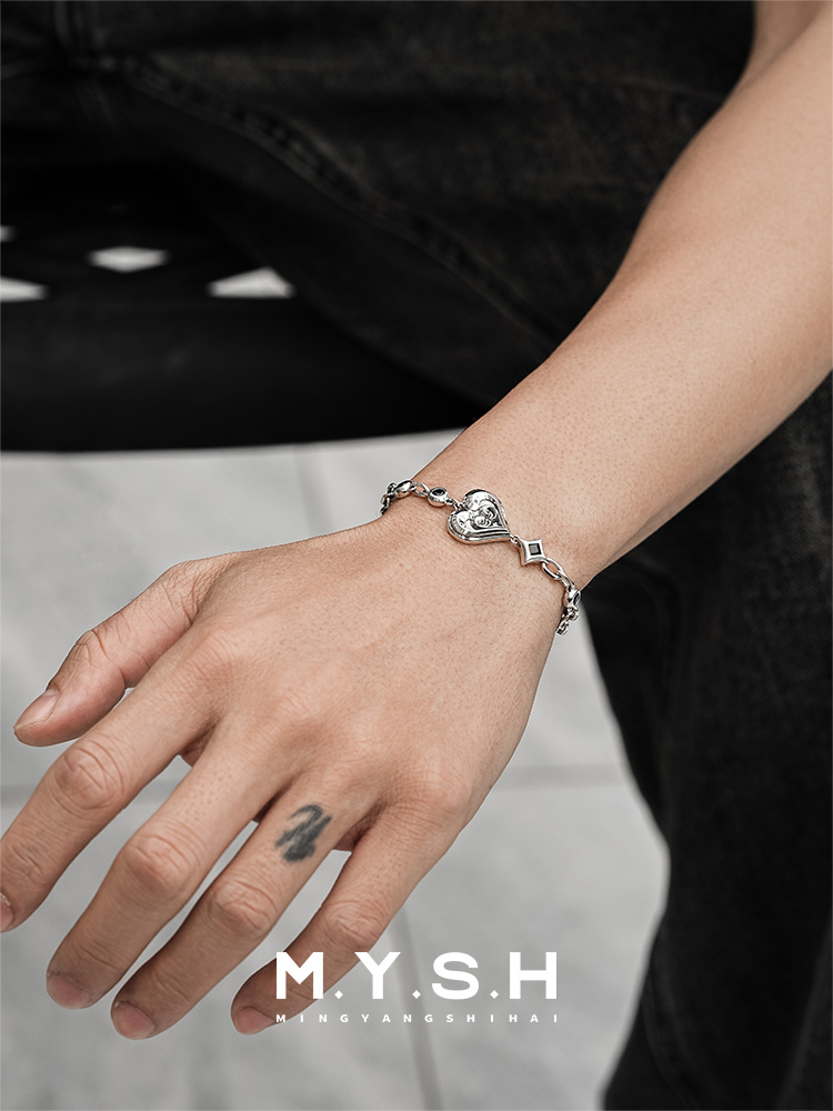 S925 Silver Lucky Heart Bracelet-MYSH