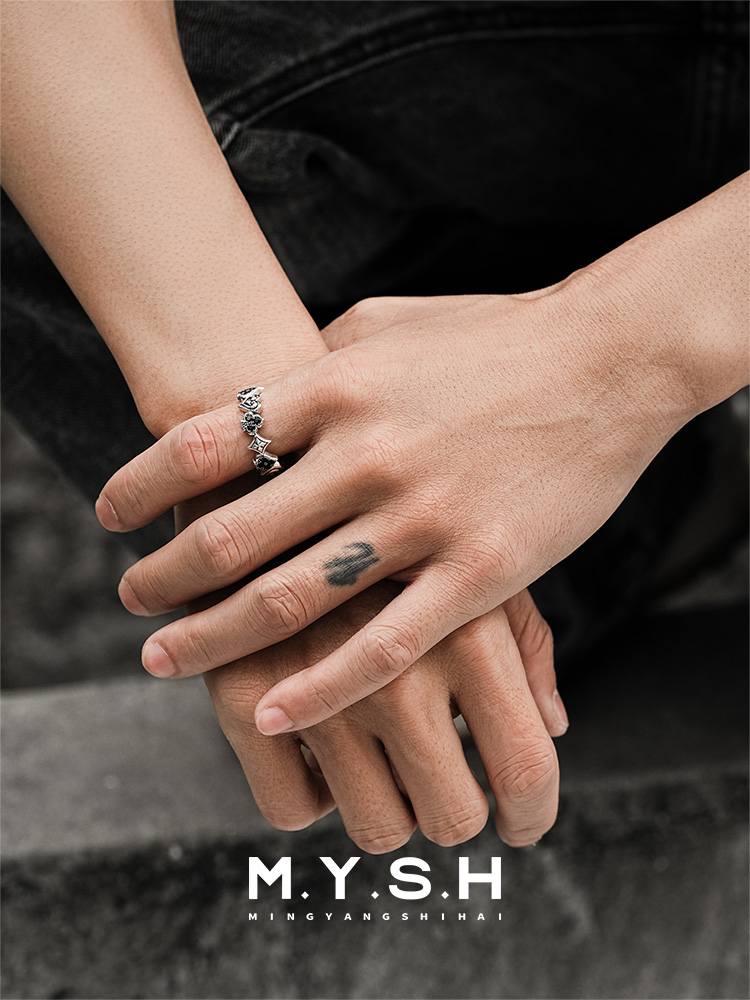 S925 Silver Lucky Poker Ring