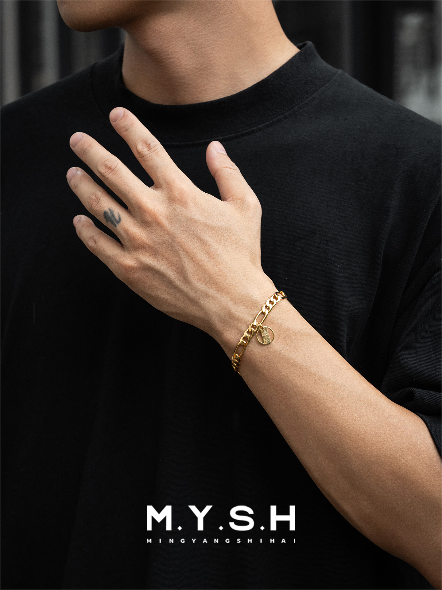 S925 Silver Figaro Chain Bracelet for Men