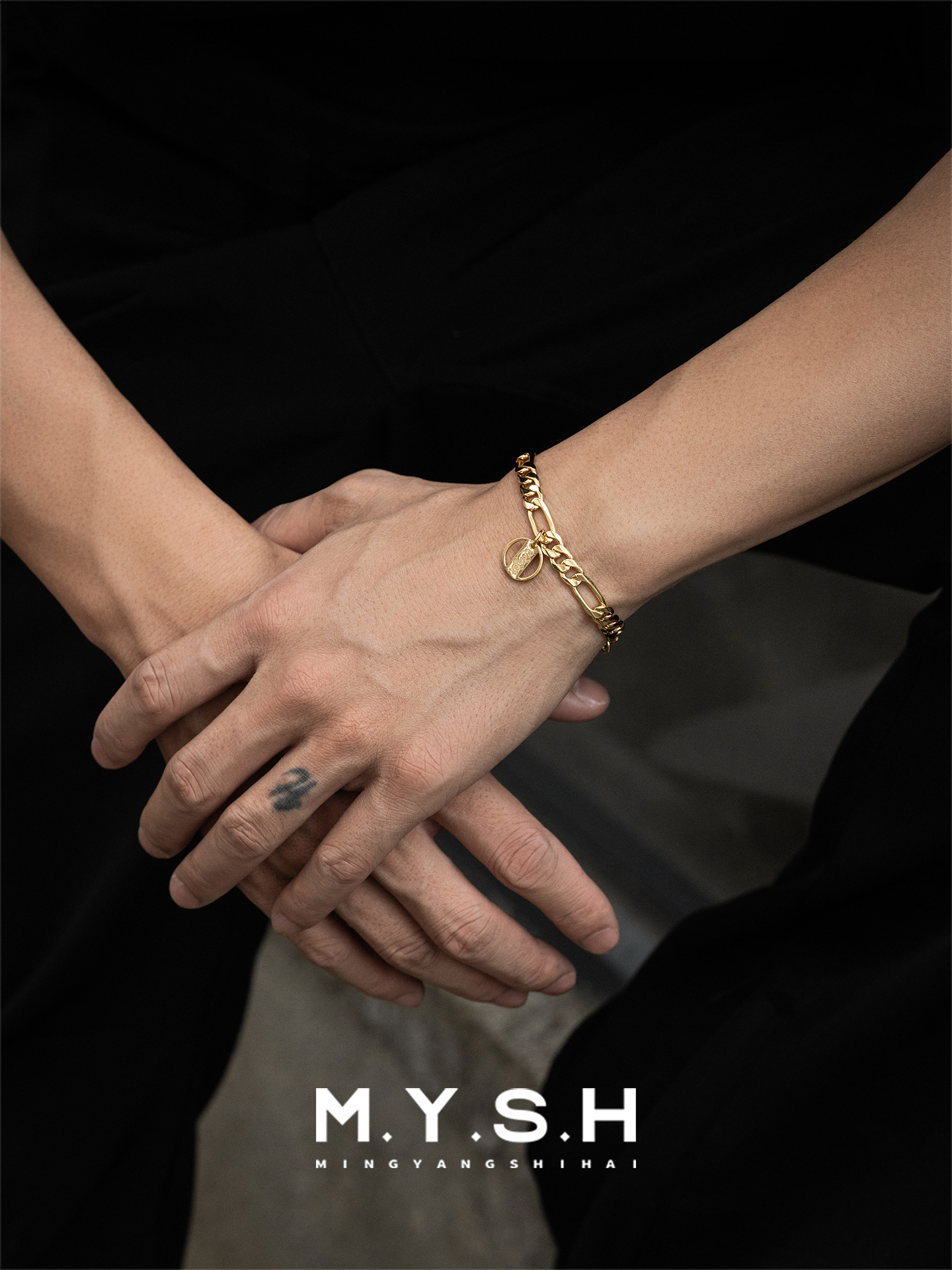 S925 Silver Figaro Chain Bracelet for Men