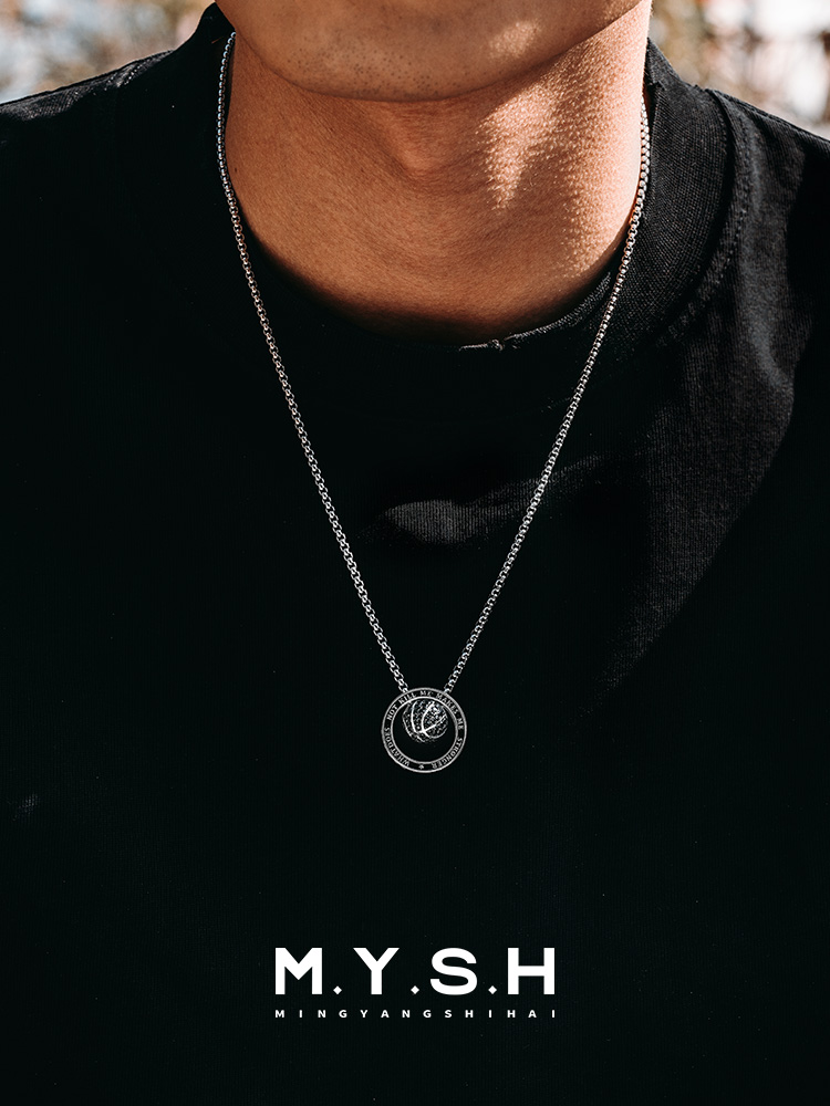 S925 Silver Full Pave Black Crystal Basketball Pendant Necklace