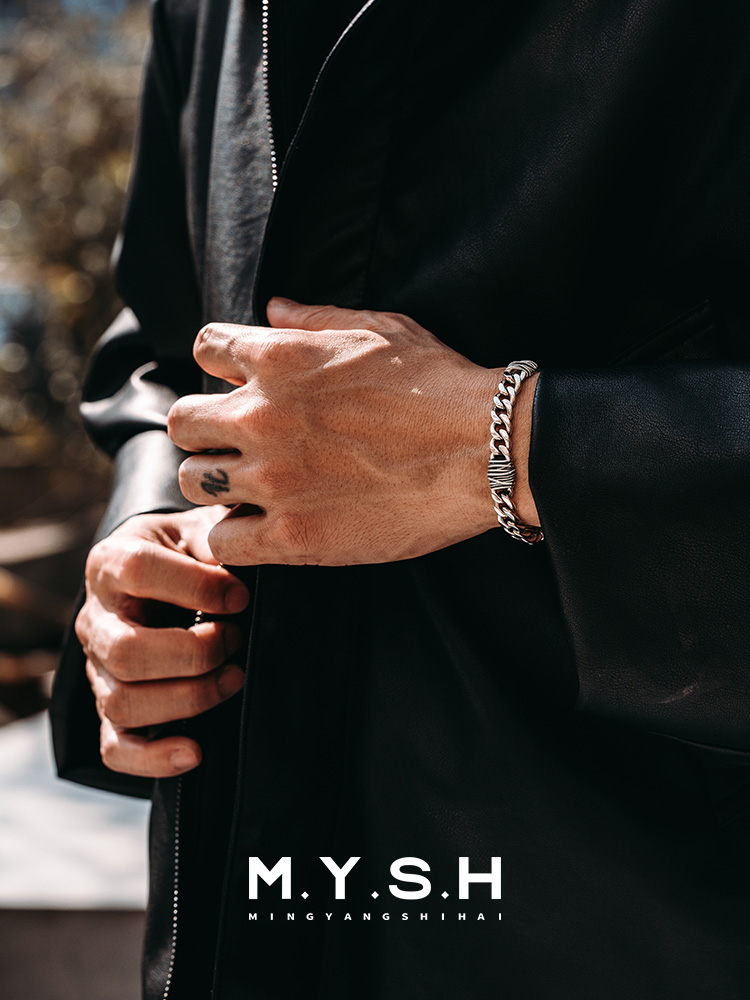 S925 Silver 3D Thorn Cuban Link Bracelet