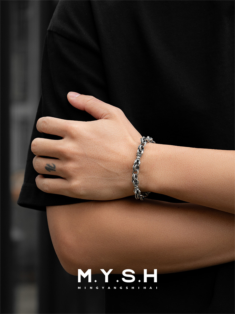 S925 Silver Vajra Link Bracelet