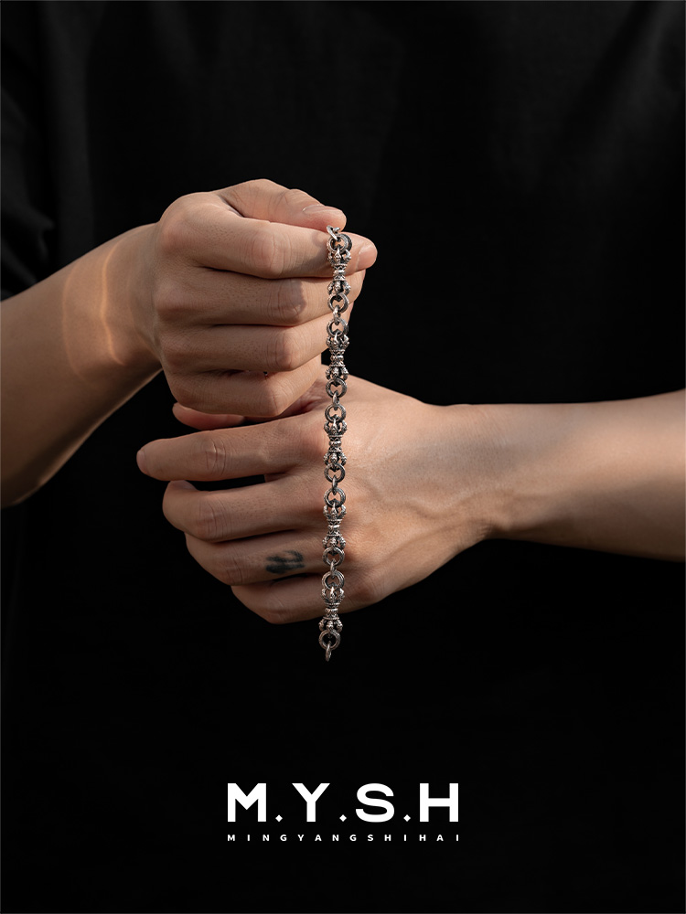 S925 Silver Vajra Link Bracelet