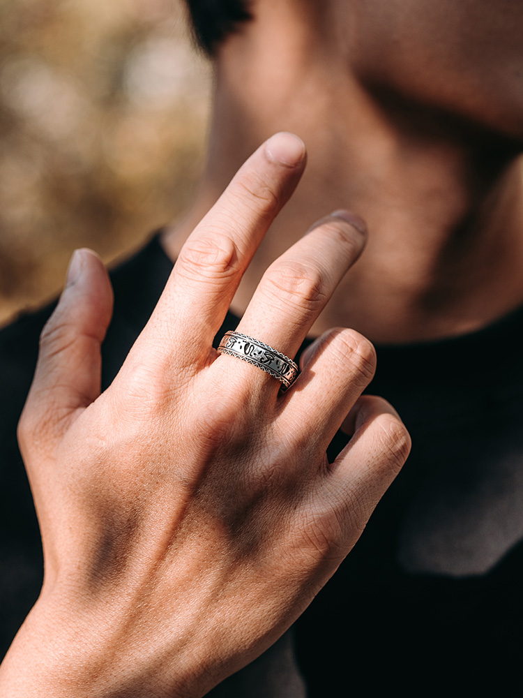 S925 Silver Eye of Horus Open Band Ring