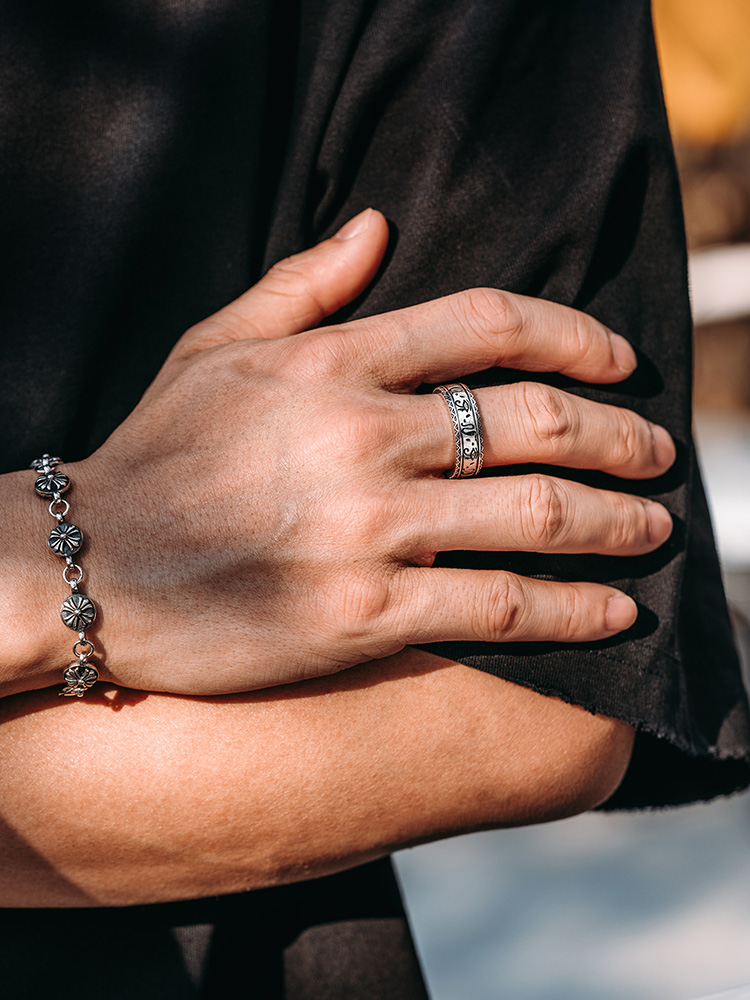 S925 Silver Eye of Horus Open Band Ring