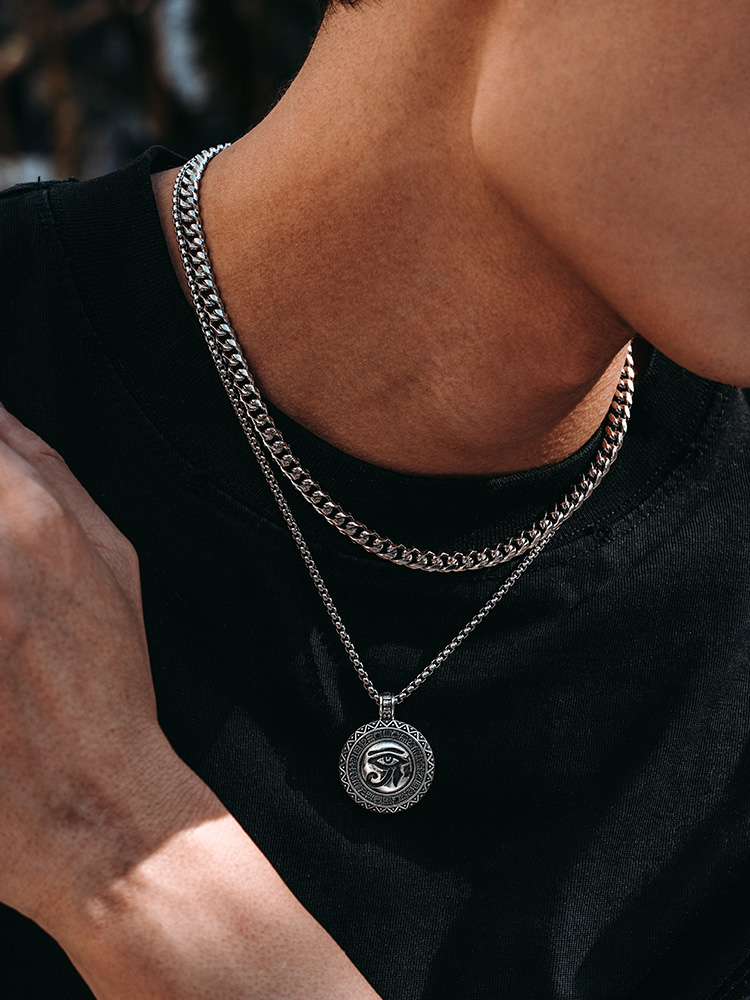 S925 Silver Eye of Horus Pendant Necklace