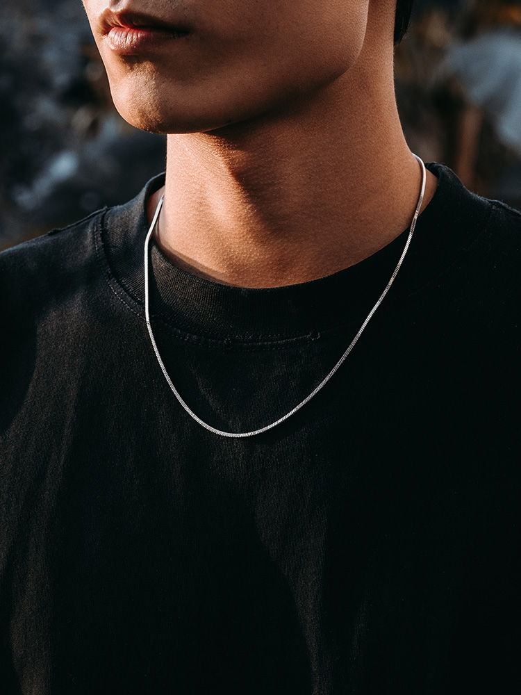 Sterling Silver Thin Snake Chain Necklace