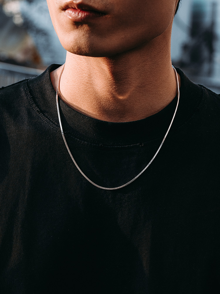 Sterling Silver Thin Snake Chain Necklace