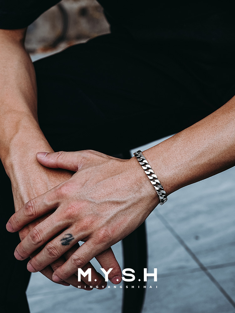 S925 Silver Cuban Link Bracelet