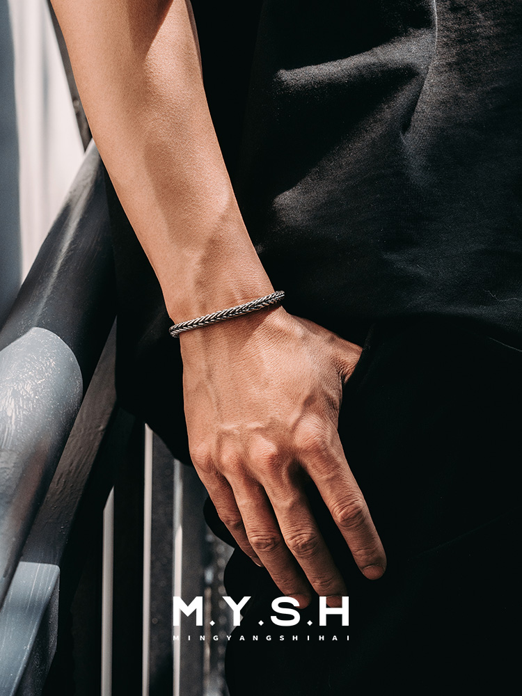 S925 Silver Vintage Braided Rope Bracelet