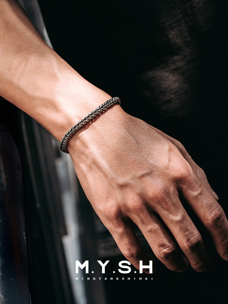 S925 Silver Vintage Braided Rope Bracelet