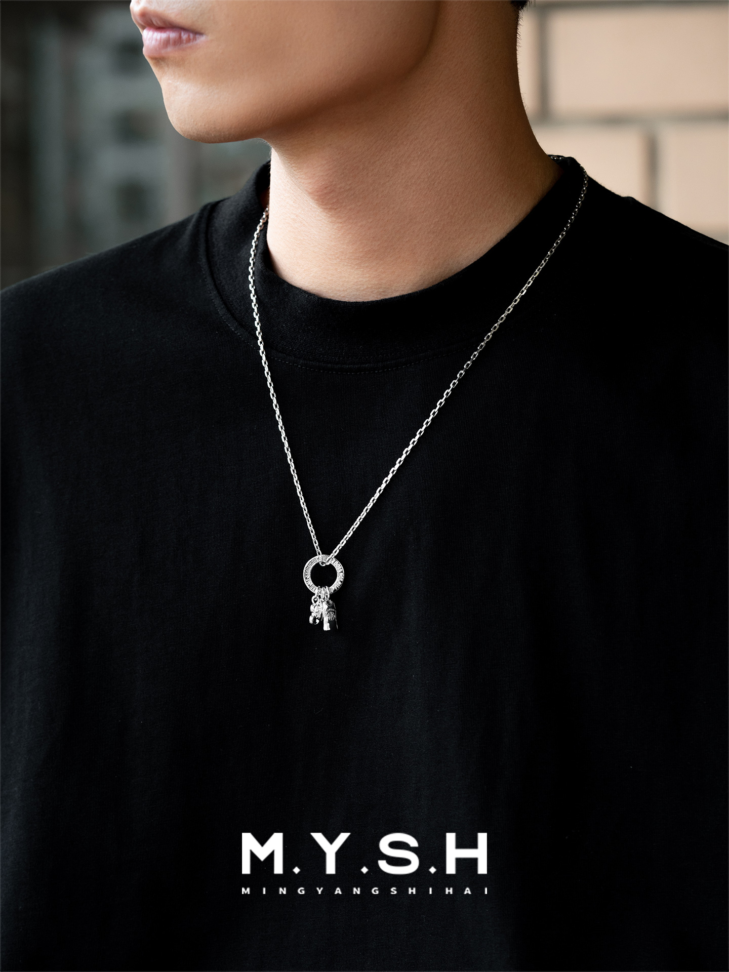 S925 Silver Kobe Bryant #8 Jersey Circle Pendant Necklace