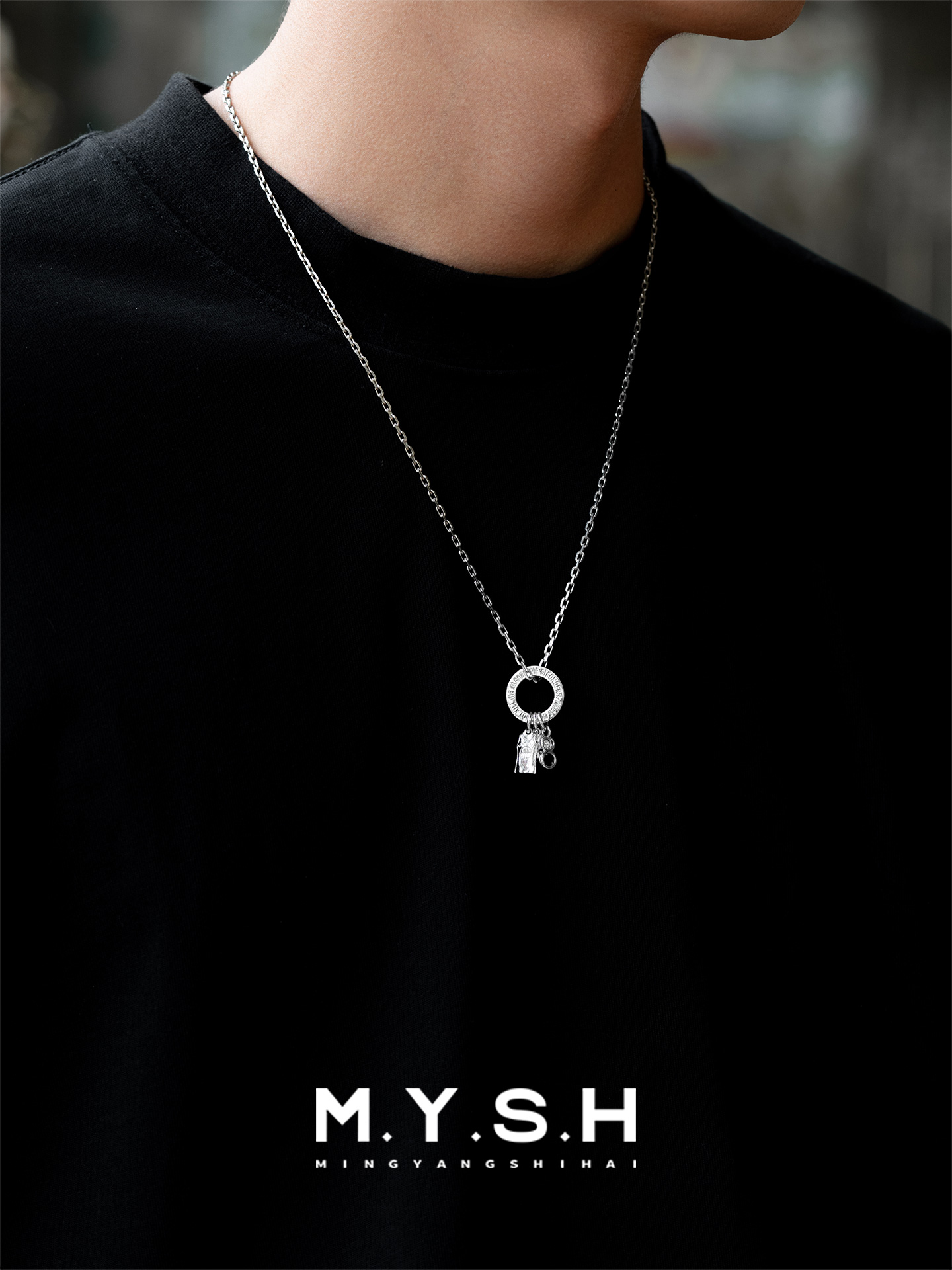 S925 Silver Kobe Bryant #8 Jersey Circle Pendant Necklace