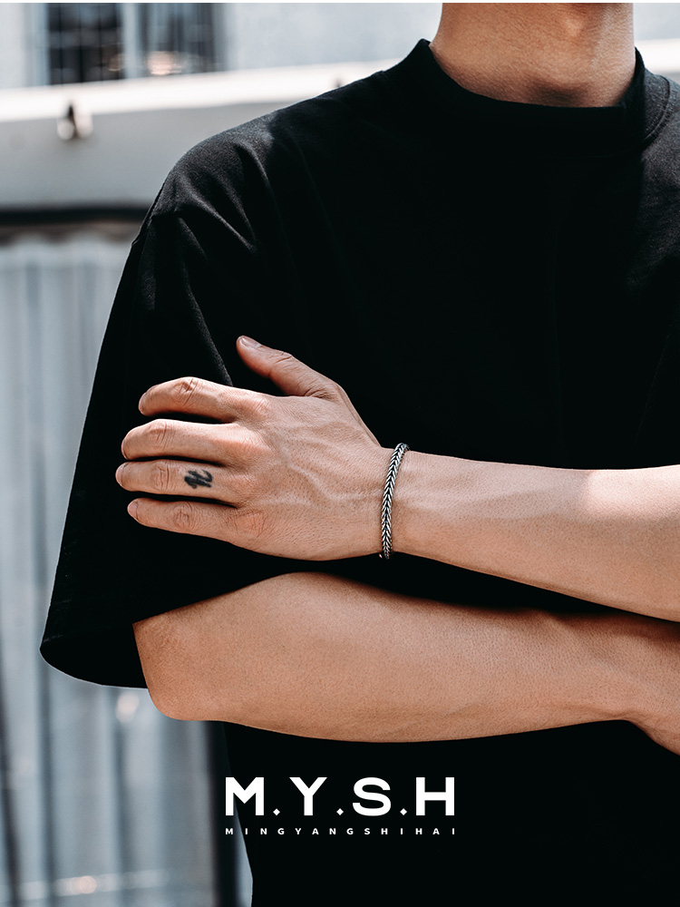 S925 Silver Vintage Braided Rope Bracelet