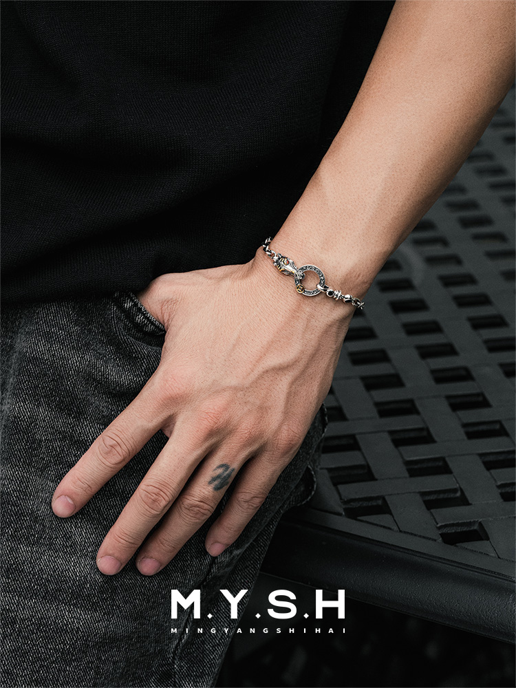 S925 Silver Horse Zodiac Circle Bracelet