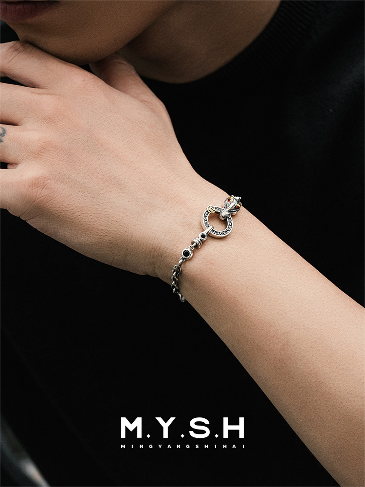 S925 Silver Horse Zodiac Circle Bracelet