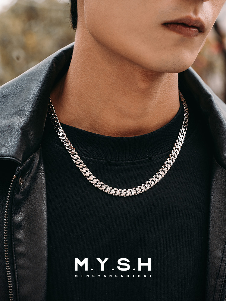 S925 Silver Sun Totem Cuban Link Chain Necklace