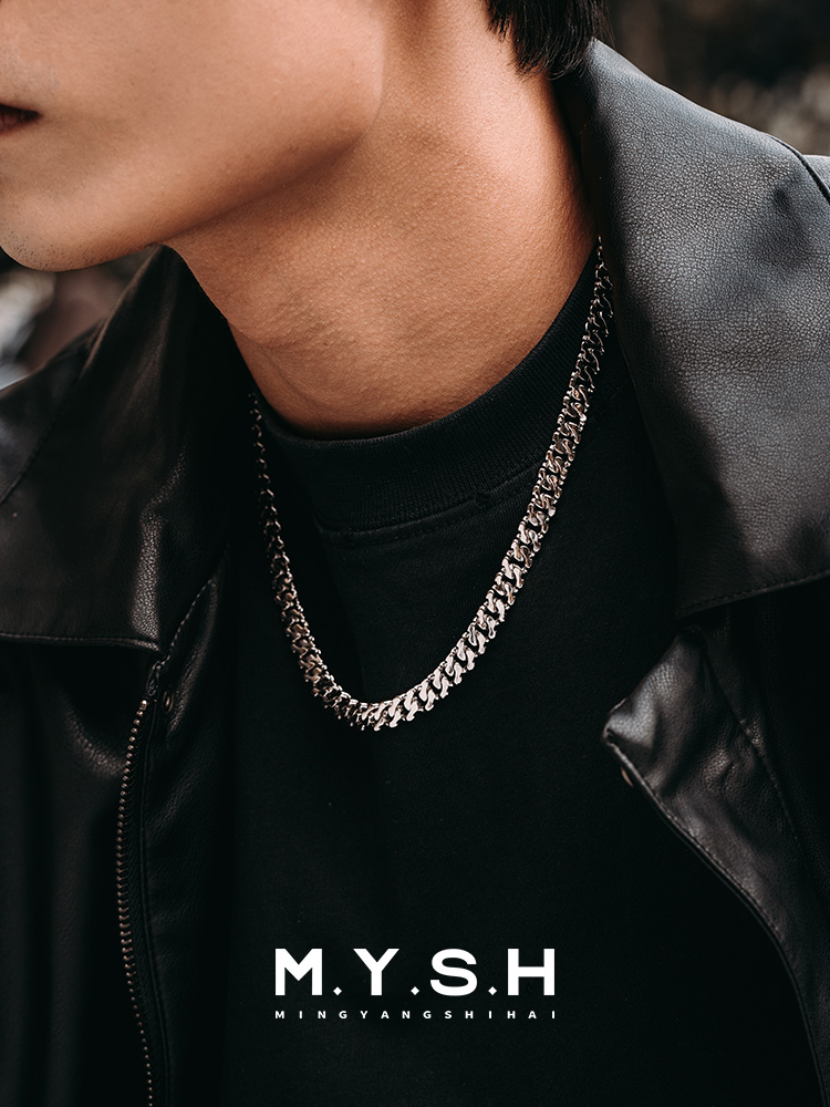 S925 Silver Sun Totem Cuban Link Chain Necklace